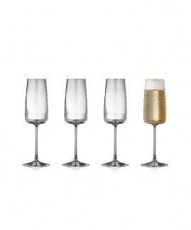 Lyngby Glas Krystal Zero - Champagneglas 30 cl., 4 stk