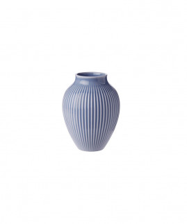 Knabstrup Keramik - Knabstrup Vase m. riller 12,5 cm., Lavendelblå