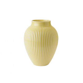 Knabstrup Keramik - Vase m. riller 27 cm, Gul