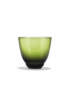 Holmegaard Flow - Vandglas 35 cl, olivengrøn.