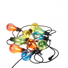 Dacore - Party light lyskæde med 10 farvede pærer