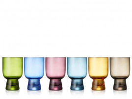Lyngby glas Tumbler - Vandglas 30 cl, 6 stk, ass farver.  