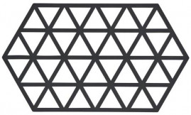 Zone Triangles - Bordskåner 24x14 cm, sort silikone