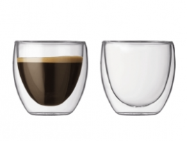 Bodum Pavina - Dobbeltvægget espresso glas 0,08 ltr, 2 stk