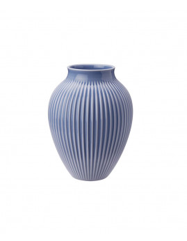 Knabstrup Keramik - Knabstrup Vase m. riller 27 cm., Lavendelblå