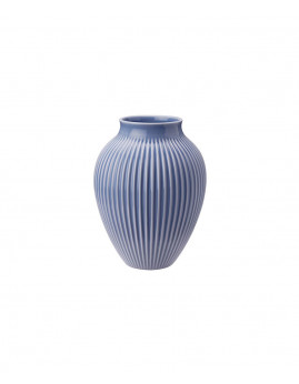 Knabstrup Keramik - Knabstrup Vase m. riller 20,5 cm., Lavendelblå