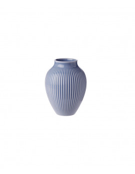 Knabstrup Keramik - Knabstrup Vase m. riller 12,5 cm., Lavendelblå