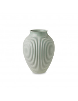 Knabstrup Keramik - Vase m. riller 27 cm, Mintgrøn