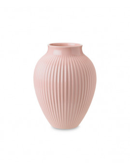 Knabstrup Keramik - Vase m. riller 27 cm, Pink