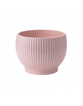 Knabstrup Keramik - Urtepotte med riller L, Rosa