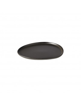 RAW Titanium Black - Organic Frokosttallerken 24x21 cm, Sort