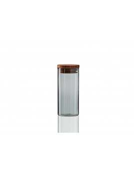 RAW - Opbevaringsglas mini smoke glas, teaktræ-låg