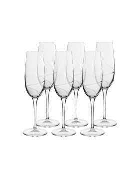 Luigi Bormioli Aero - Champagneglas 23,5 cl. 6 stk