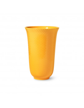 Lyngby Porcelæn Rhombe Color - Vase 20 cm, Gul