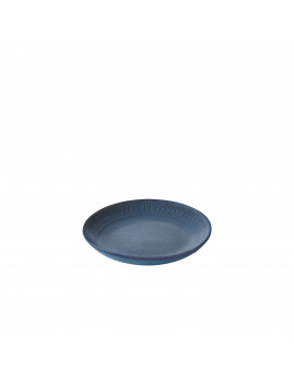 Aida - Relief Stoneware suppetallerken blå