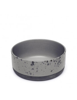 RAW Nordic Grey - Høj skål 19,5 cm, grå spottet
