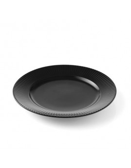 Aida Groovy Stoneware - Frokosttallerken 21 cm, sort