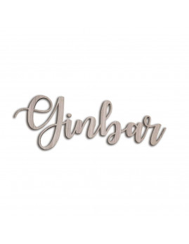 MiniFabrikken - Ginbar curly tekst dekoration valnød
