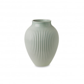 Knabstrup Keramik - Vase m. riller 27 cm, Mintgrøn