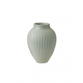 Knabstrup Keramik - Vase m. riller 20 cm, Mintgrøn