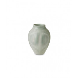 Knabstrup Keramik - Vase m. riller 12,5 cm, Mintgrøn