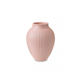 Knabstrup Keramik - Vase m. riller 20 cm, Pink