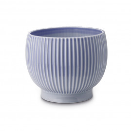 Knabstrup Keramik - Urtepotte med riller L, Lavendel blå