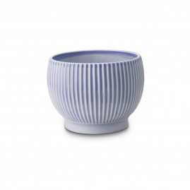 Knabstrup Keramik - Urtepotte med riller M, Lavendel blå
