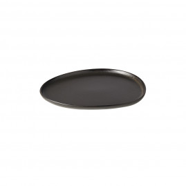 RAW Titanium Black - Organic Frokosttallerken 24x21 cm, Sort