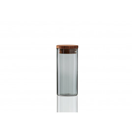 RAW - Opbevaringsglas mini smoke glas, teaktræ-låg