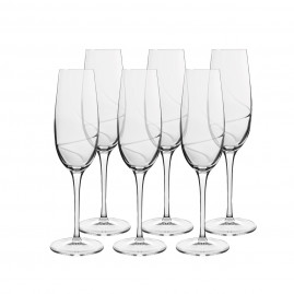 Luigi Bormioli Aero - Champagneglas 23,5 cl. 6 stk