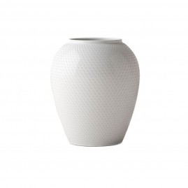 Lyngby Porcelæn Rhombe - Vase 25 cm, Hvid