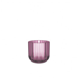 Lyngby Iconic Porcelain - Lysestage 6,5 cm, lilla glas