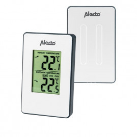 Alecto - WS-1050 vejrstation med trådløs sensor hvid