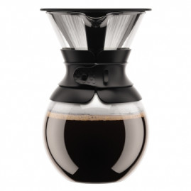 Bodum Pour Over - Kaffebrygger m. filter 1,0 ltr, sort