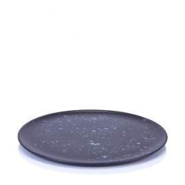 RAW Nordic Black - Middagstallerken 28 cm, sort spottet
