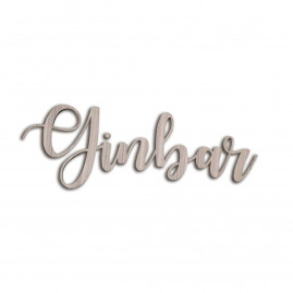 MiniFabrikken - Ginbar curly tekst dekoration valnød