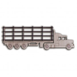 MiniFabrikken - Lastbil sættekasse dekorationshylde lys eg